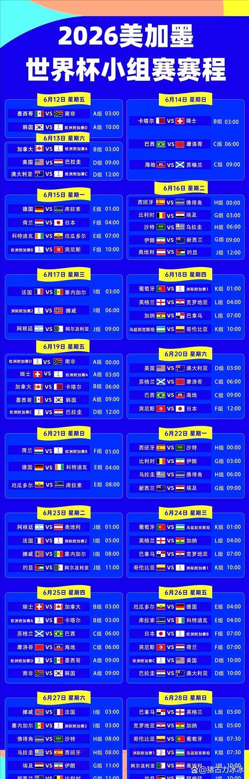2026世界杯赛事实时比分查询入口 2026世界杯赛事实时比分查询入口