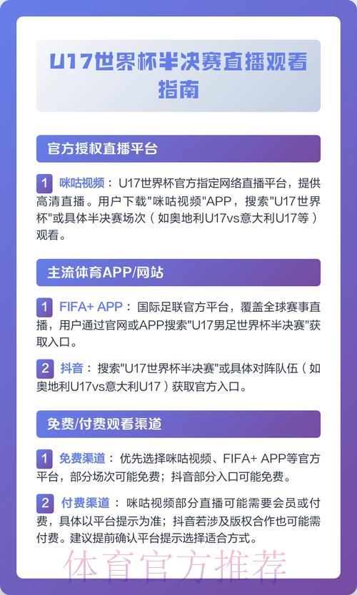 世界杯赛事免费网络直播观看渠道 世界杯赛事免费网络直播观看渠道